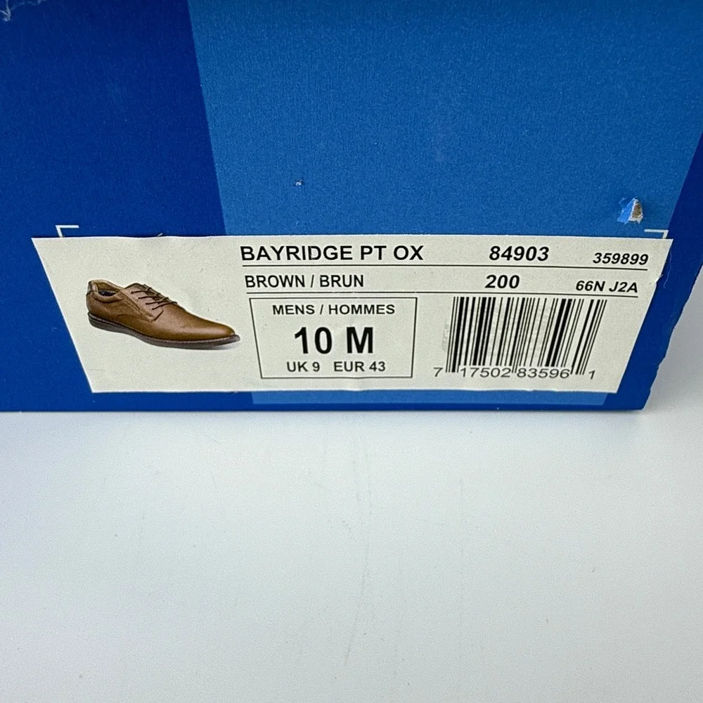 Nunn Bush Bayridge PT OX Leather Plain Toe Oxford Shoes Mens 10 M Brown NIB